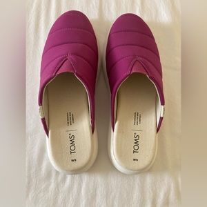 Toms Alpargata Mallow Mules, Women’s, dark fuchsia, size 9, gently worn